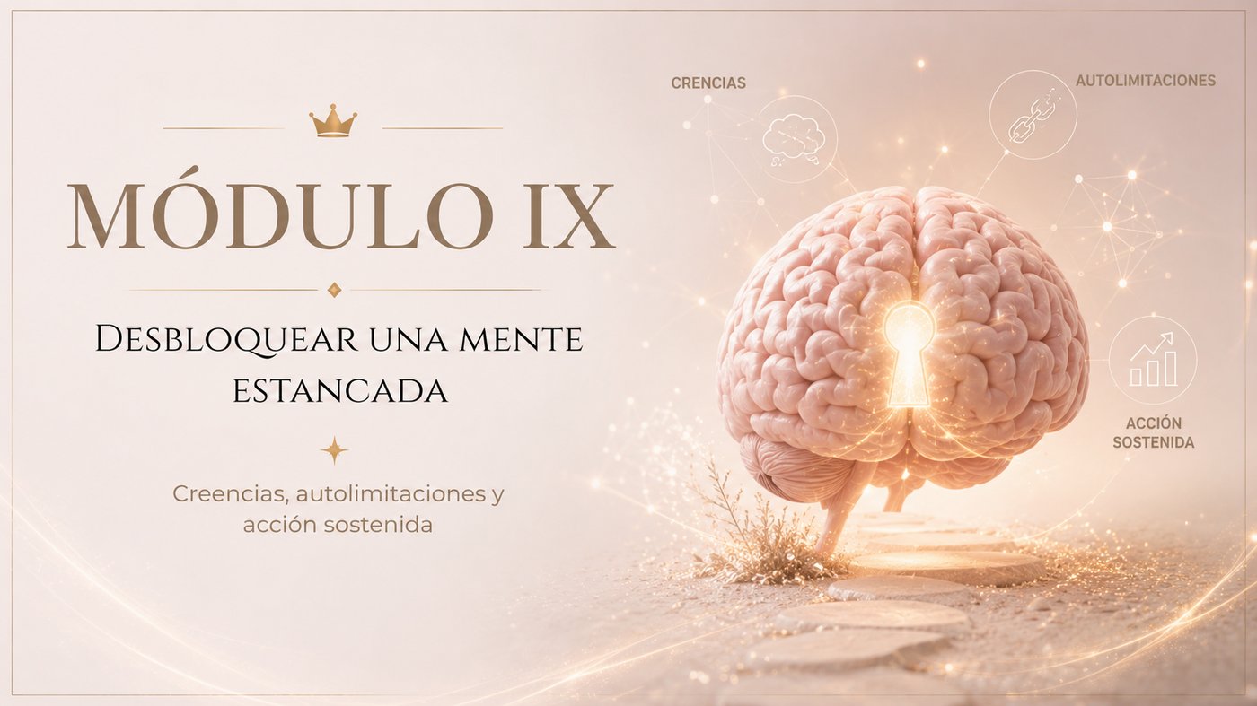 Módulo IX: Desbloquear una Mente Estancada — creencias, autolimitaciones y acción sostenida